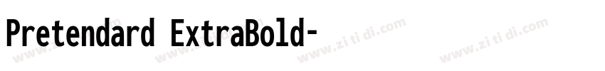 Pretendard ExtraBold字体转换